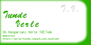 tunde verle business card